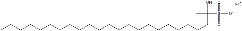 2-Hydroxytetracosane-2-sulfonic acid sodium salt Struktur