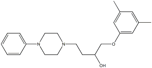 1-(3,5-Dimethylphenoxy)-4-[4-[phenyl]-1-piperazinyl]-2-butanol Struktur