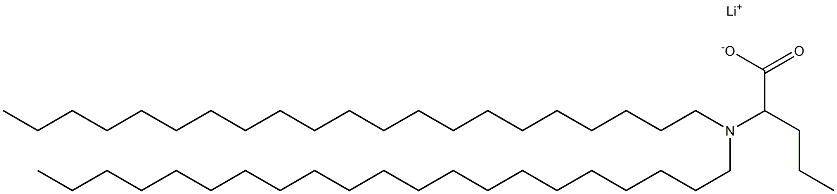 2-(Dihenicosylamino)valeric acid lithium salt Struktur