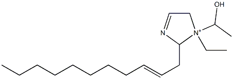 1-Ethyl-1-(1-hydroxyethyl)-2-(2-undecenyl)-3-imidazoline-1-ium Struktur
