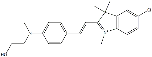 5-Chloro-2-[2-[4-[(2-hydroxyethyl)(methyl)amino]phenyl]ethenyl]-1,3,3-trimethyl-3H-indolium Struktur