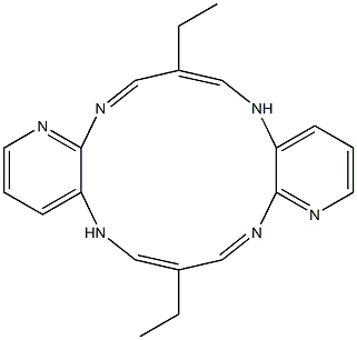 7,16-Diethyl-5,14-dihydrodipyrido[2,3-b:2',3'-i][1,4,8,11]tetraazacyclotetradecine Struktur