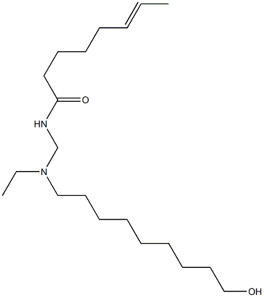 N-[[N-Ethyl-N-(9-hydroxynonyl)amino]methyl]-6-octenamide Struktur