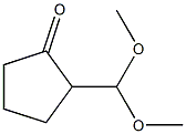 2-(Dimethoxymethyl)-1-cyclopentanone Struktur
