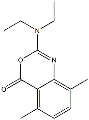 2-Diethylamino-5-methyl-8-methyl-4H-3,1-benzoxazin-4-one Struktur