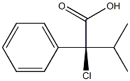 [S,(+)]-2-Chloro-3-methyl-2-phenylbutyric acid Struktur