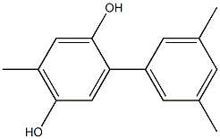 5-Methyl-2-(3,5-dimethylphenyl)benzene-1,4-diol Struktur