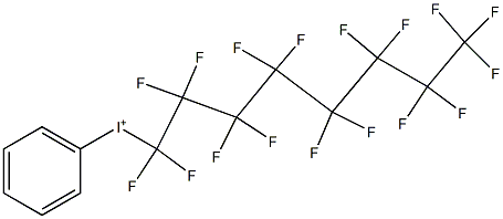 (Heptadecafluorooctyl)phenyliodonium Struktur