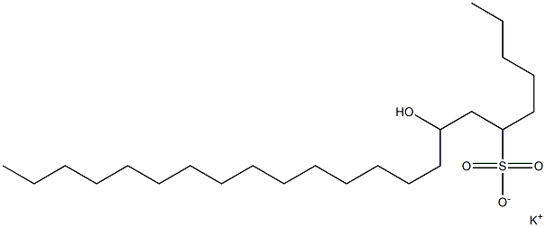 8-Hydroxytricosane-6-sulfonic acid potassium salt Struktur