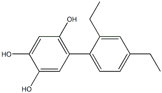 5-(2,4-Diethylphenyl)benzene-1,2,4-triol Struktur
