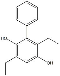 2-Phenyl-3,6-diethylbenzene-1,4-diol Struktur