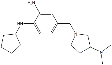 N1-cyclopentyl-4-((3-(dimethylamino)pyrrolidin-1-yl)methyl)benzene-1,2-diamine Struktur