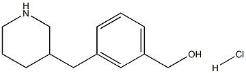 (3-(Piperidin-3-ylmethyl)phenyl)methanol hydrochloride Struktur