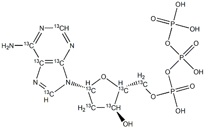 2'-Deoxyadenosine 5'-Triphosphate-13C10 Struktur