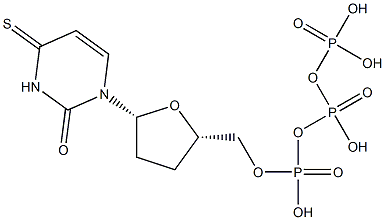 4-thiodideoxyuridine triphosphate Struktur