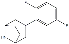 3-(2,5-difluorophenyl)-8-azabicyclo[3.2.1]octane Struktur