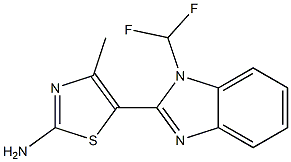 5-[1-(DIFLUOROMETHYL)-1H-BENZIMIDAZOL-2-YL]-4-METHYL-1,3-THIAZOL-2-AMINE Struktur