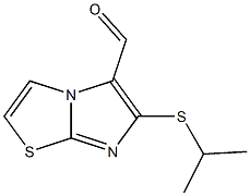 6-(ISOPROPYLTHIO)IMIDAZO[2,1-B]THIAZOLE-5-CARBOXALDEHYDE Struktur