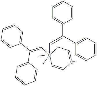 4,4-BIS(2,2-DIPHENYL-ETHEN-1-YL)-4,4-DIMETHYLPHENYL Struktur