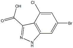 6-BROMO-4-CHLOROINDAZOLE-3-CARBOXYLIC ACID Struktur