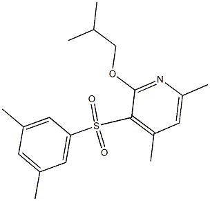 3-[(3,5-dimethylphenyl)sulfonyl]-2-isobutoxy-4,6-dimethylpyridine Struktur