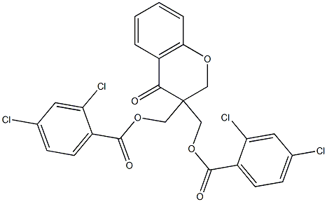 (3-{[(2,4-dichlorobenzoyl)oxy]methyl}-4-oxo-3,4-dihydro-2H-chromen-3-yl)methyl 2,4-dichlorobenzenecarboxylate Struktur