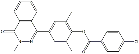 2,6-dimethyl-4-(3-methyl-4-oxo-3,4-dihydrophthalazin-1-yl)phenyl 4-chlorobenzoate Struktur