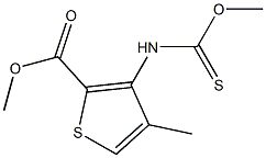 methyl 3-[(methoxycarbothioyl)amino]-4-methylthiophene-2-carboxylate Structure
