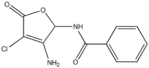 N-(3-amino-4-chloro-5-oxo-2,5-dihydro-2-furanyl)benzenecarboxamide Struktur
