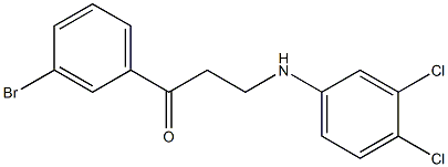 1-(3-bromophenyl)-3-(3,4-dichloroanilino)-1-propanone Struktur