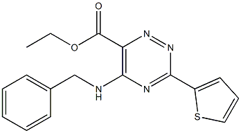 ethyl 5-(benzylamino)-3-(2-thienyl)-1,2,4-triazine-6-carboxylate Struktur