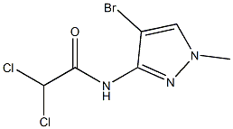 N1-(4-bromo-1-methyl-1H-pyrazol-3-yl)-2,2-dichloroacetamide Struktur