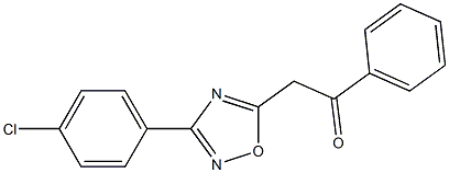 2-[3-(4-chlorophenyl)-1,2,4-oxadiazol-5-yl]-1-phenylethan-1-one Struktur