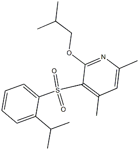 2-isobutoxy-3-[(2-isopropylphenyl)sulfonyl]-4,6-dimethylpyridine Struktur