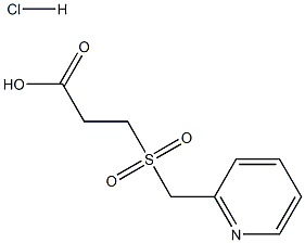 3-[(PYRIDIN-2-YLMETHYL)SULFONYL]PROPANOIC ACID HYDROCHLORIDE, , 結(jié)構(gòu)式