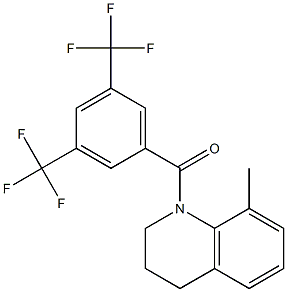 [3,5-di(trifluoromethyl)phenyl](8-methyl-1,2,3,4-tetrahydroquinolin-1-yl)methanone Struktur