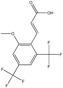 (E)-3-(2,4-bis(trifluoromethyl)-6-methoxyphenyl)acrylic acid 結(jié)構(gòu)式