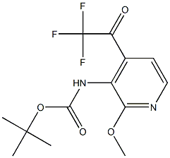 tert-butyl 2-methoxy-4-(2,2,2-trifluoroacetyl)pyridin-3-ylcarbamate Struktur