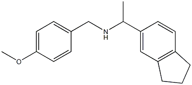 [1-(2,3-dihydro-1H-inden-5-yl)ethyl][(4-methoxyphenyl)methyl]amine Struktur