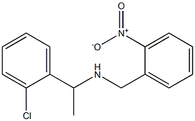 [1-(2-chlorophenyl)ethyl][(2-nitrophenyl)methyl]amine Struktur