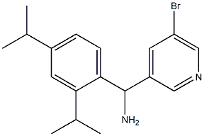 [2,4-bis(propan-2-yl)phenyl](5-bromopyridin-3-yl)methanamine Struktur