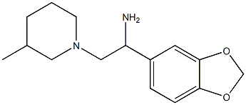 1-(1,3-benzodioxol-5-yl)-2-(3-methylpiperidin-1-yl)ethanamine Struktur