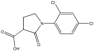 1-(2,4-dichlorophenyl)-2-oxopyrrolidine-3-carboxylic acid Struktur