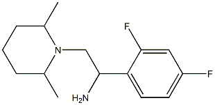 1-(2,4-difluorophenyl)-2-(2,6-dimethylpiperidin-1-yl)ethanamine Struktur