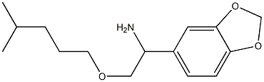 1-(2H-1,3-benzodioxol-5-yl)-2-[(4-methylpentyl)oxy]ethan-1-amine Struktur
