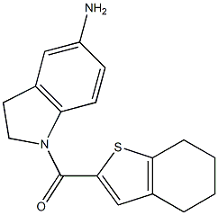 1-(4,5,6,7-tetrahydro-1-benzothiophen-2-ylcarbonyl)-2,3-dihydro-1H-indol-5-amine Struktur