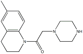 1-(6-methyl-1,2,3,4-tetrahydroquinolin-1-yl)-2-(piperazin-1-yl)ethan-1-one Struktur