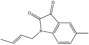 1-(but-2-en-1-yl)-5-methyl-2,3-dihydro-1H-indole-2,3-dione Struktur
