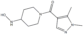 1-[(1,5-dimethyl-1H-pyrazol-4-yl)carbonyl]piperidine-4-hydroxylamine Struktur