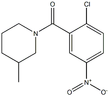 1-[(2-chloro-5-nitrophenyl)carbonyl]-3-methylpiperidine Struktur